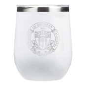 USC Trojans Corkcicle White Seal Engraved Stemless Wine Glass